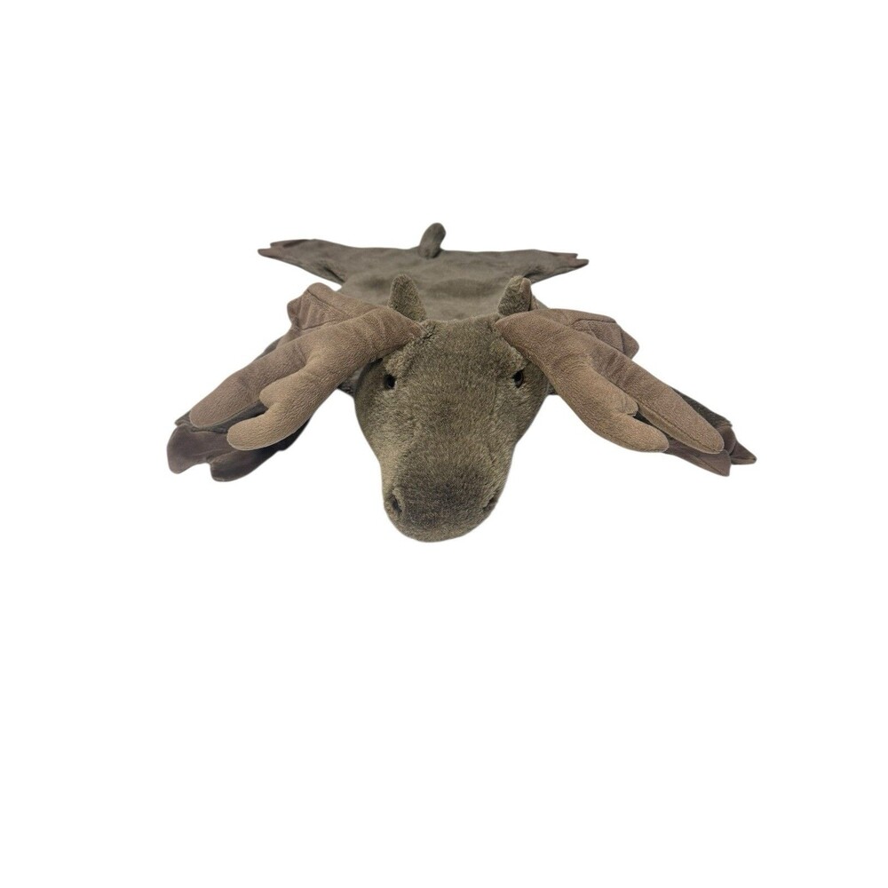 Jumbo JAAG Moose 37” Plush Lay Flat  Pajama Bag Handles Realistic Stuffed Head